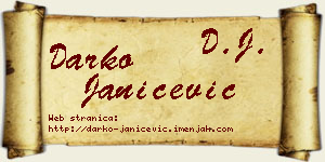 Darko Janićević vizit kartica